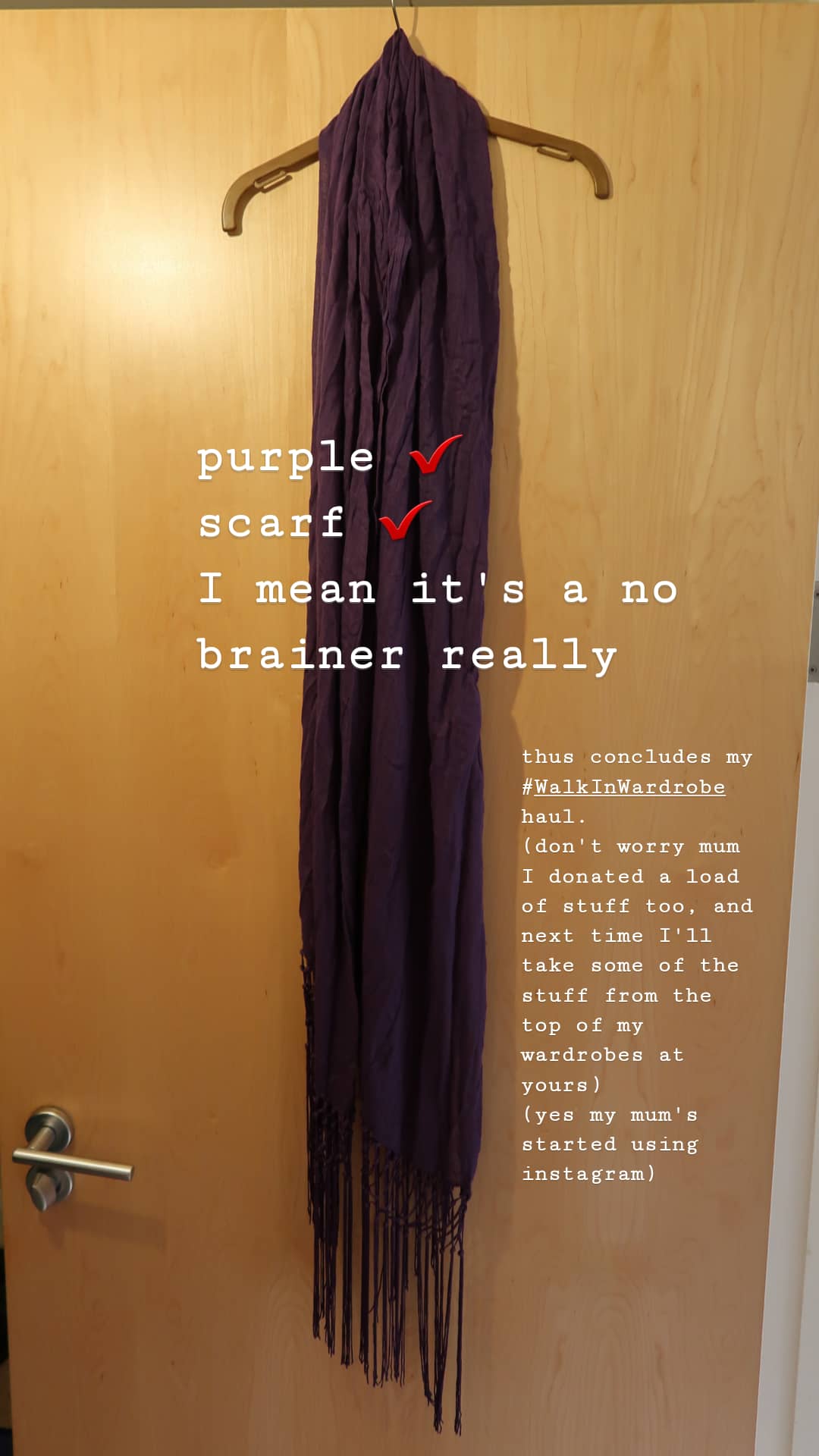 purple thin scarf